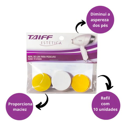 Lixa Para Pedicuro Taiff Refil Com 10 Unidades