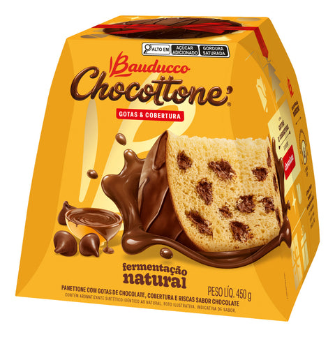 Chocotone Maxi Gotas E Cobertura De Chocolate Bauducco - 450g