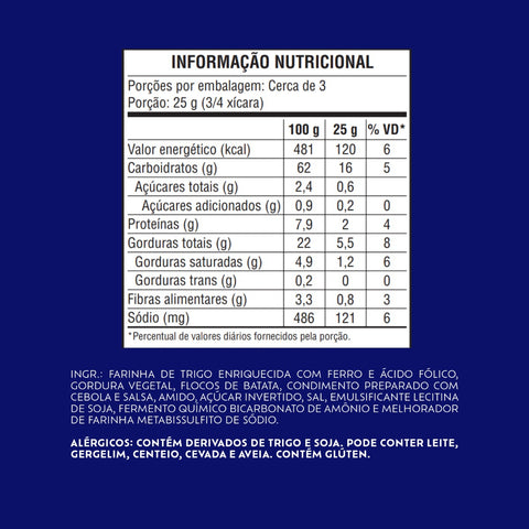 Salgadinho Club Social Snack Assado Cebola E Salsa 68g