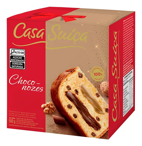 Casa Suica Panettone Trufado Choco Nozes 500g