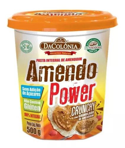 Pasta Integral de Amendoim Amendo Power Crunchy com Granulado de Amendoim 500g