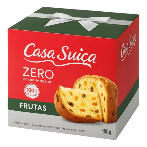 Panettone com Frutas Cristalizadas Zero Açucar Casa Suíça 400g