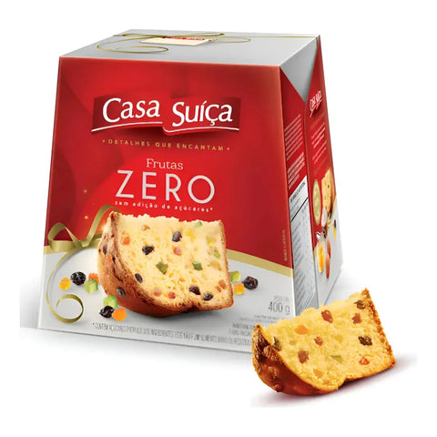 Panettone com Frutas Cristalizadas Zero Açucar Casa Suíça 400g