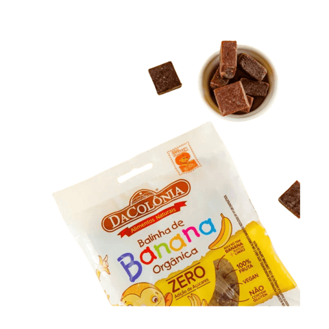 Organic Sugar-Free Banana Candy Dacolonia 2x100g