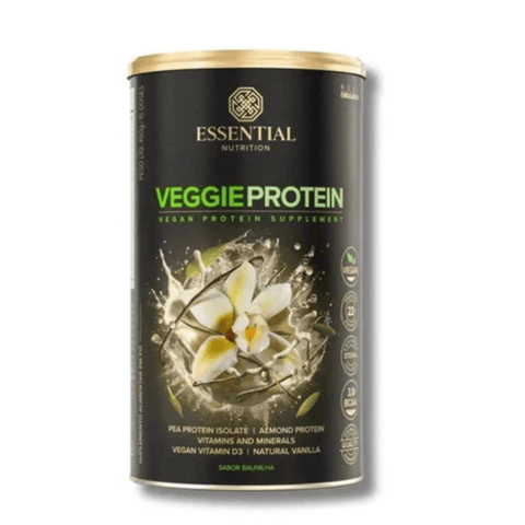 Proteína Vegetal Veggie Protein Vanilla Essential Nutrition 450g