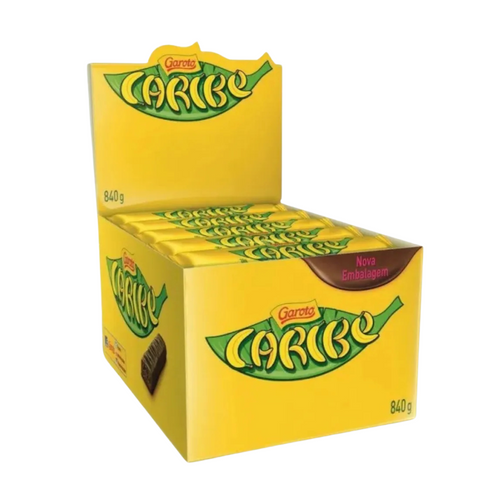 Caixa Garoto Caribe Bombom Recheado Com Banana 30 UN 840 Gramas