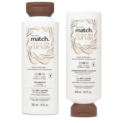 Kit Match Ciência Curvas Shampoo 300ml + Condicionador 300ml
