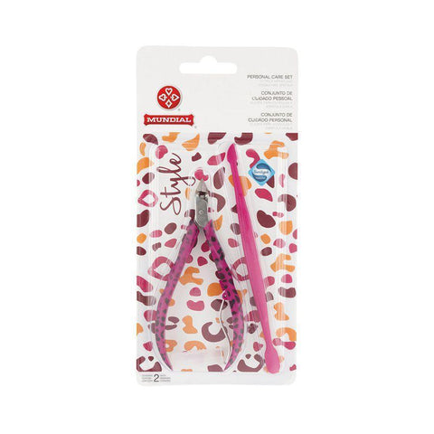 Kit de Cuidado Pessoal Alicate, Espatula Dupla Mundial 758 - MEUBRASILONLINE