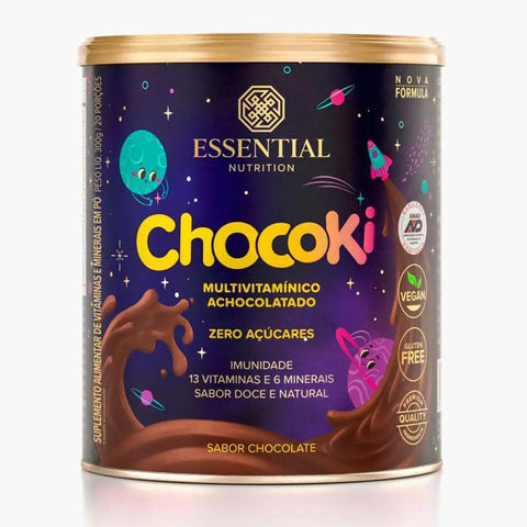 Achocolatado Polivitamínico Chocoki Essential Nutrition 300g - MEUBRASILONLINE