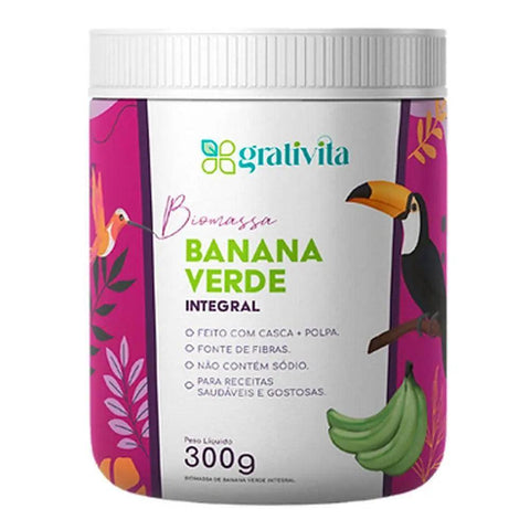 Biomassa de Banana Verde Integral Grativita 300g - MEUBRASILONLINE