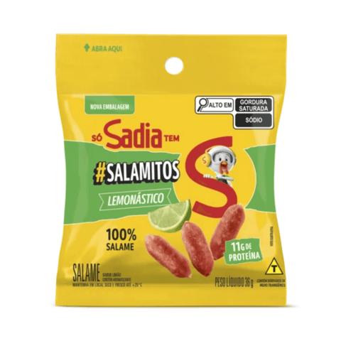 Snack Salamitos Sabor Limão Sadia 36g