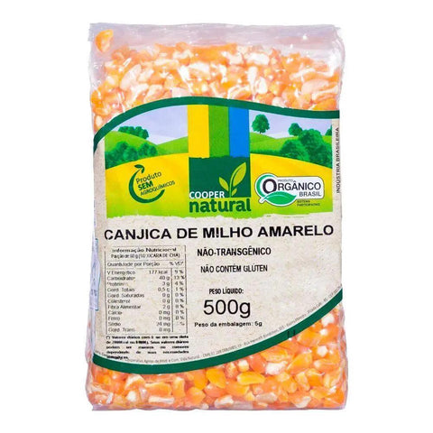 Canjica de Milho Amarelo Orgânico Coopernatural 500g - MEUBRASILONLINE