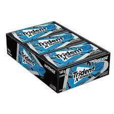 Chiclete trident Xsenses sabor intense sem açucar caixa 168G - MEUBRASILONLINE