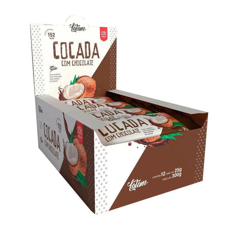Cocada com Chocolate Zero Latam (Cx c/ 12un de 25g) - MEUBRASILONLINE