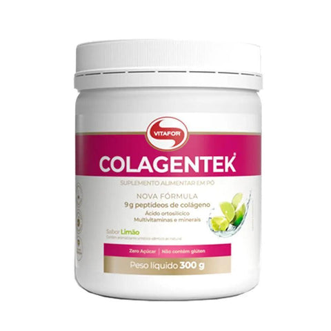 Colágeno Colagentek Sabor Limão Vitafor 300g - MEUBRASILONLINE