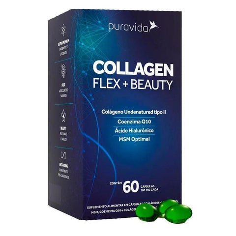 Collagen Flex Beauty Puravida 60 Cápsulas - MEUBRASILONLINE