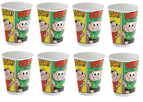 Copo Papel 200Ml Turma Da Monica 8 copos - MEUBRASILONLINE