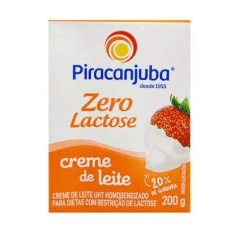 Creme De Leite Zero Lactose Piracanjuba 200g - MEUBRASILONLINE