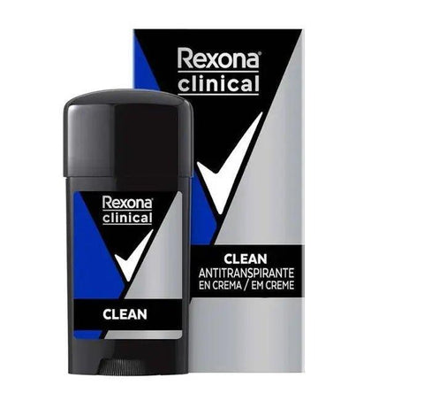 Desodorante Antitranspirante Em Creme Rexona Men Clinical Clean Com 58G - MEUBRASILONLINE