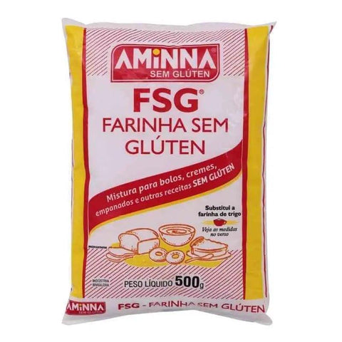 FARINHA SEM GLÚTEN AMINNA - 500g - MEUBRASILONLINE