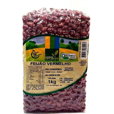 Feijão Vermelho Orgânico Coopernatural 1kg - MEUBRASILONLINE