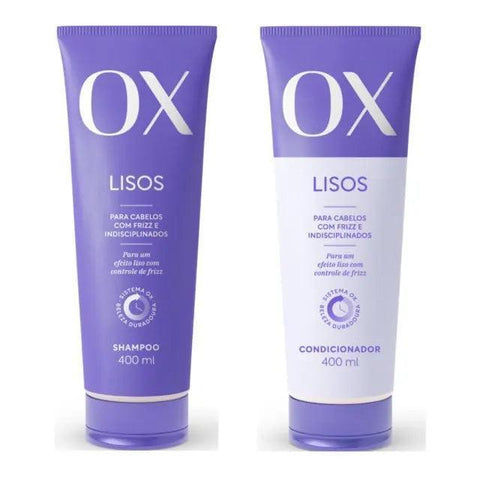 Kit OX Lisos Shampoo e Condicionador 400ml cada - MEUBRASILONLINE