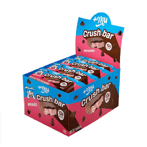 '+ Mu Crushbar - Morango - Caixa 12 unidades - 480g - MEUBRASILONLINE
