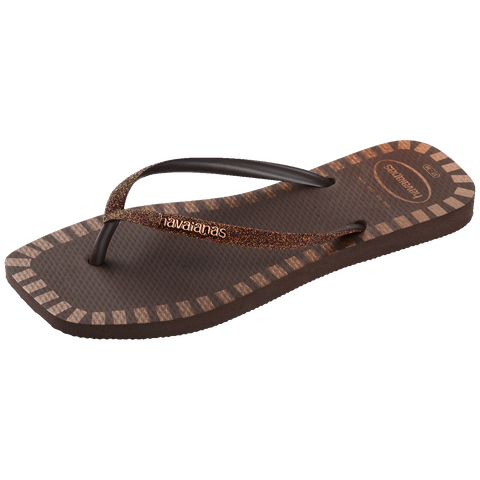 Chinelo Havaianas Slim Square Glitter Contour