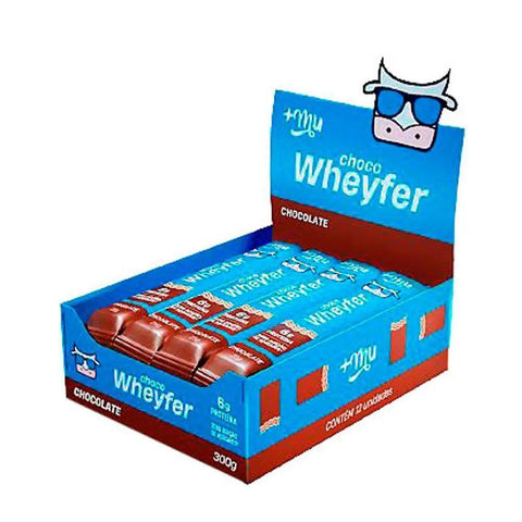 Wafer Chocowheyfer Sabor Chocolate +Mu (Cx c/ 12un de 25g) - MEUBRASILONLINE