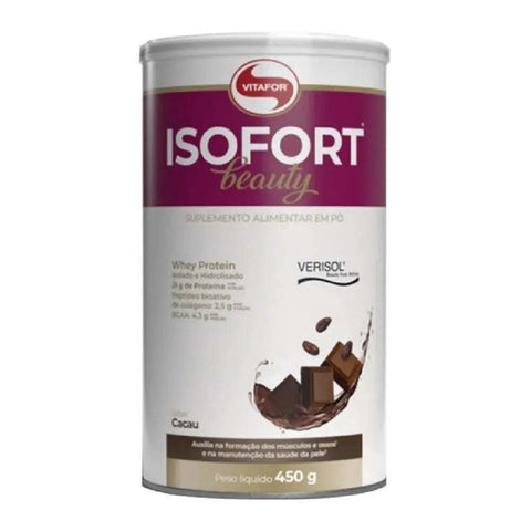 Whey Protein Isofort Beauty Cacau Vitafor 450g - MEUBRASILONLINE
