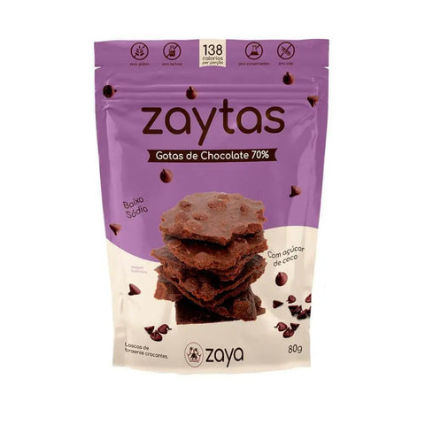 Zaytas Gotas de Chocolate 70% Zaya 80g - MEUBRASILONLINE